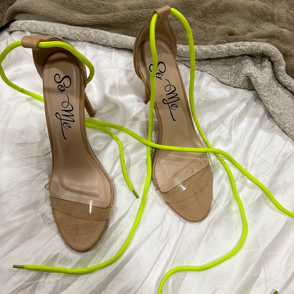 So Me Neon Tie Up Stiletto